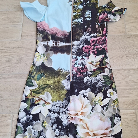 TED BAKER Windermere Blossom Floral Pond Print shift dress Size 1UK, 4 US - Picture 12 of 12